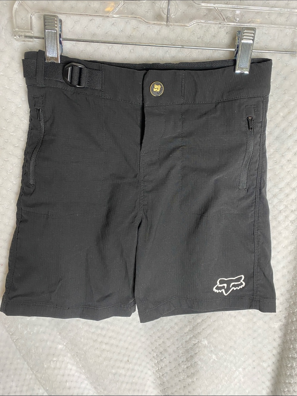 Fox Ranger Boys Black Athletic Shorts with Logo